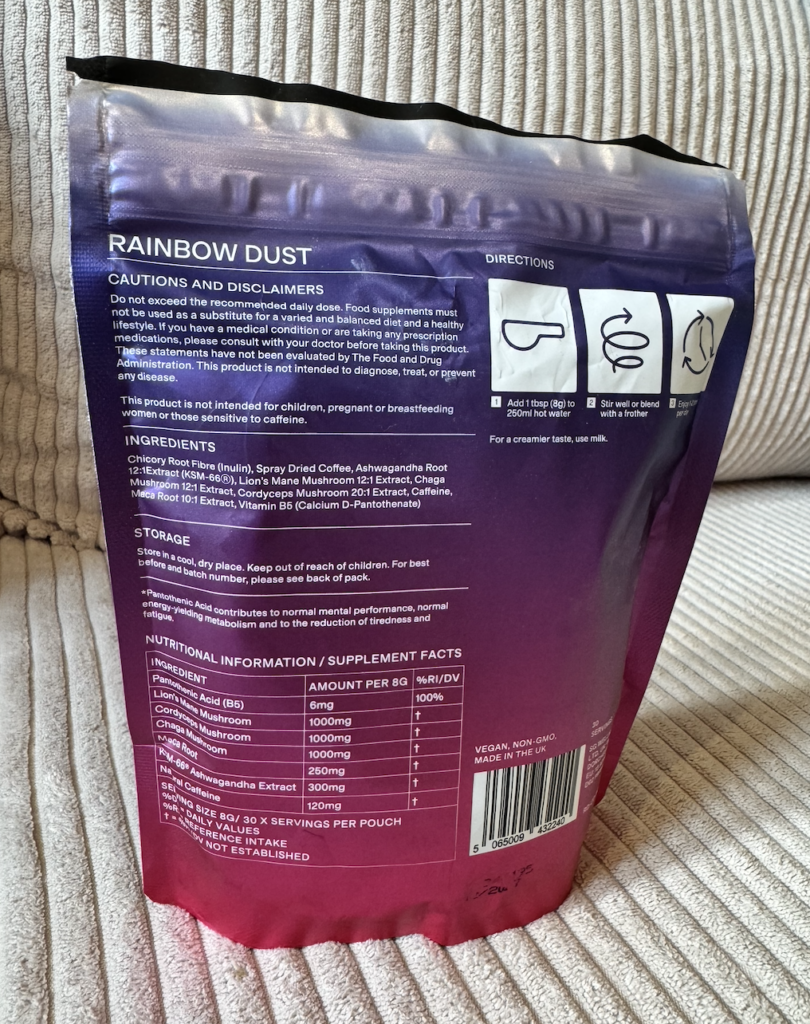 spacegoods review rainbow dust ingredients
