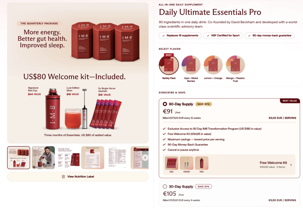 IM8 Reviews Pricing